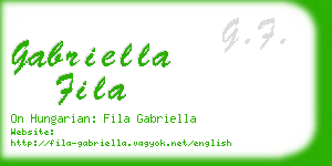 gabriella fila business card